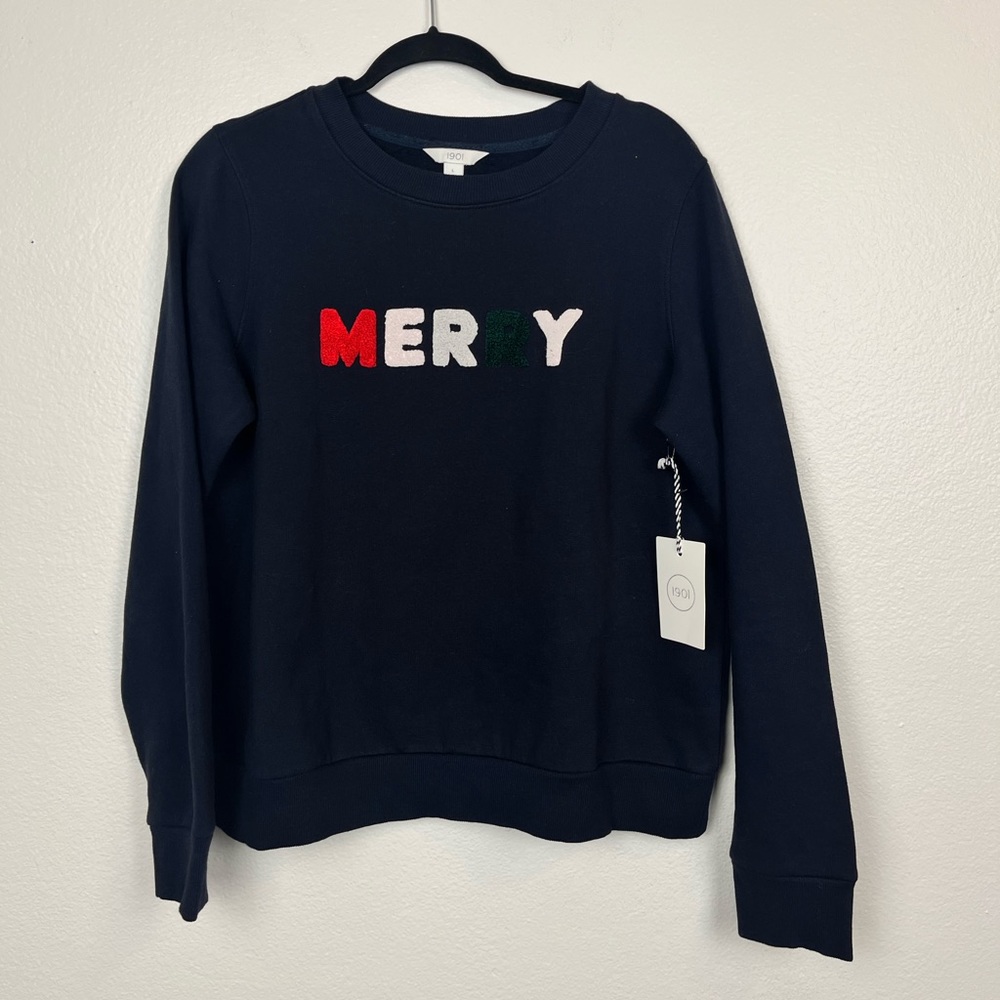 NWT 1901 Nordstroms Merry Christmas Pullover Sweater